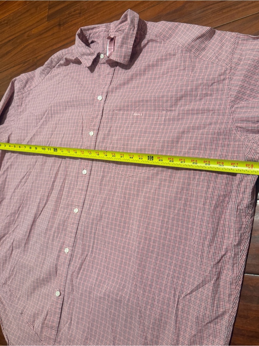 SKIMS Light Pink Checked Long-Sleeve Button-Down Shirt - Picture 4 of 7